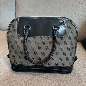 Dooney & Bourke Brown and Black Structured Satchel